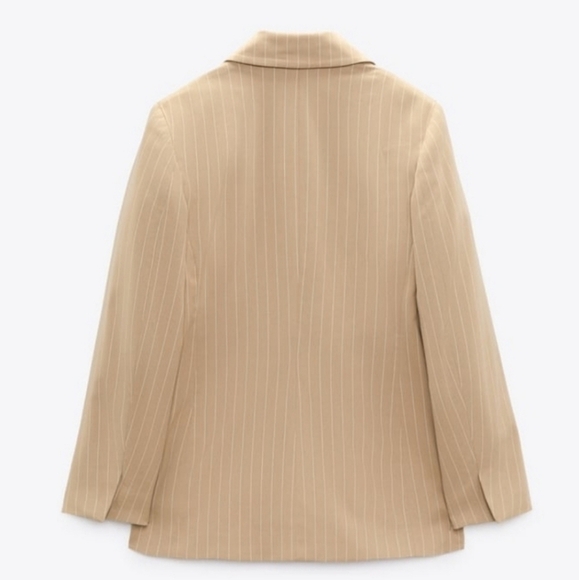 ZARA OVERSIZED BLAZER TAN SIZE M - Picture 9 of 11